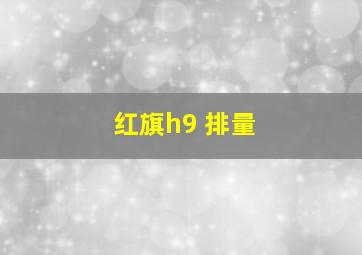 红旗h9 排量